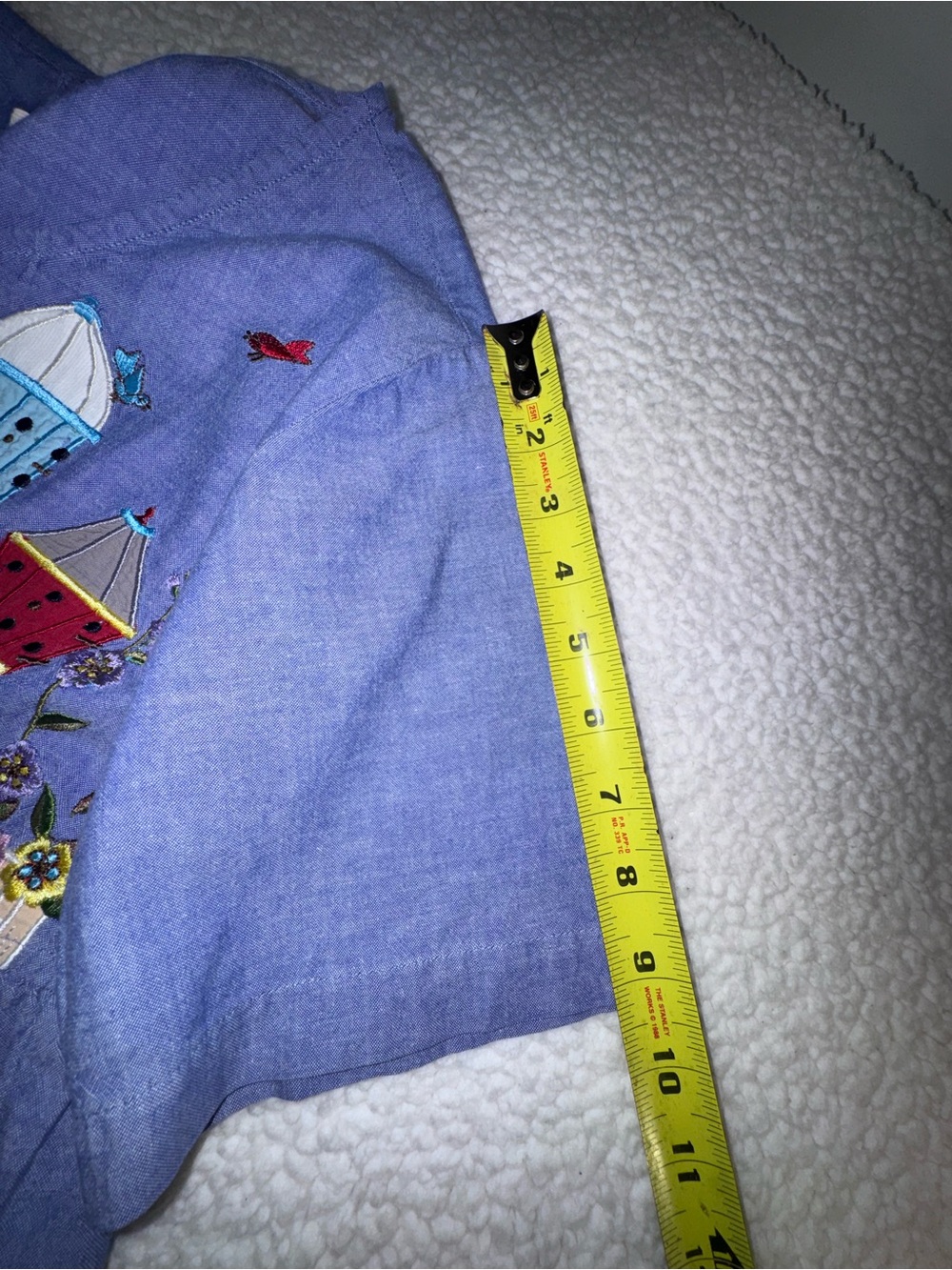 Bechamel Embroidered Birdhouse Cotton Cottagecore Dress PS - Picture 7 of 9
